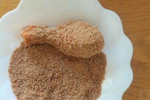 Wholegrain Breaded Chicken Recipe - Coating The Drumstick