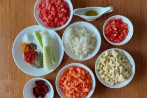 Tomato Vegetable Soup Ingredients