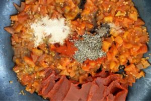 Lasagna - Ingredients For Tomato Sauce In Pan