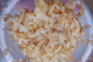 Vegetable Mushroom Soup - Sauteed Onions