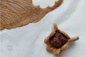 Date Hamantashen Recipe - Purim -Second Side Of Circle Pinched