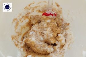 Date Walnut Cupcake Recipe - Folding The Batter
