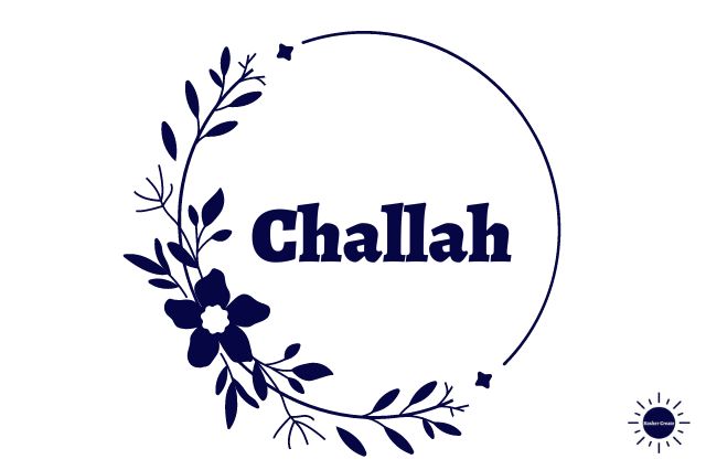 A Graphic Flower And Leaves Circle With The Title Challah Within And The Kosher Create Sun Logo On The Bottom Right Side.