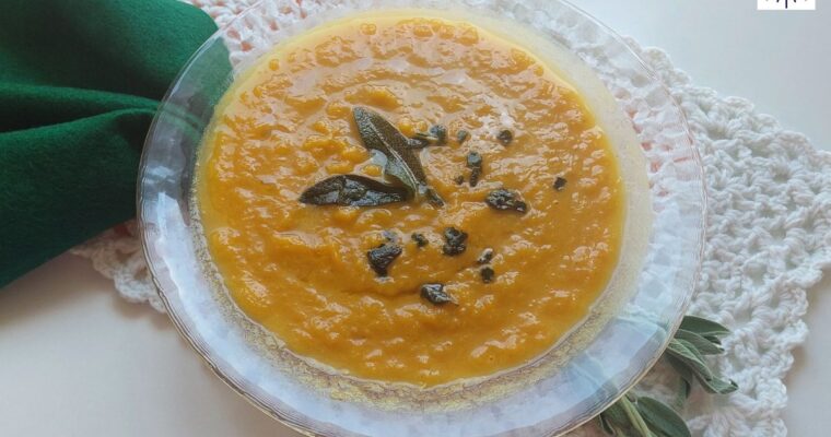 Pumpkin Leek Soup With A Sage Garnish Recipe