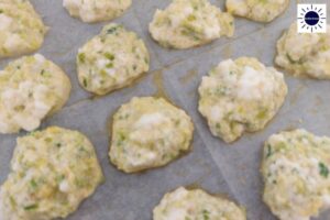 Gluten-Free Baked Leek Patties Recipe - Patties Before Baking