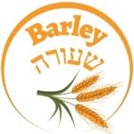 The Tile Barley Written In English And Hebrew With A Graphic Branch Of Barley Below Within A Decorative Semicircle And With The Kosher Create Sun Logo On The Upper Right Side.