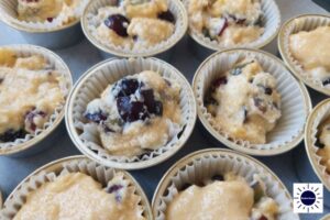 Gluten-Free Almond Grape Cupcakes - Before Baking