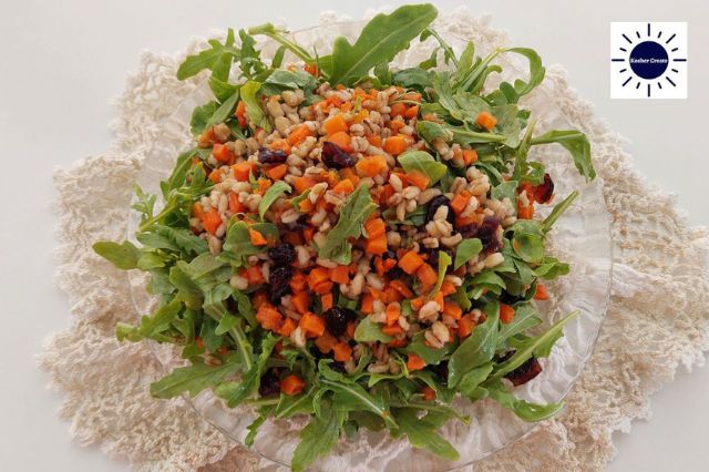 Mediterranean Arugula Barley Salad Recipe