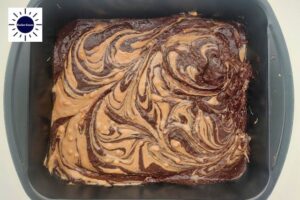 Wholegrain Peanut Butter Cocoa Brownies Recipe - Created Swirl In Brownie Dough