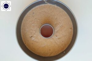 Wholegrain Spiced Applesauce Cake Recipe -Before Baking