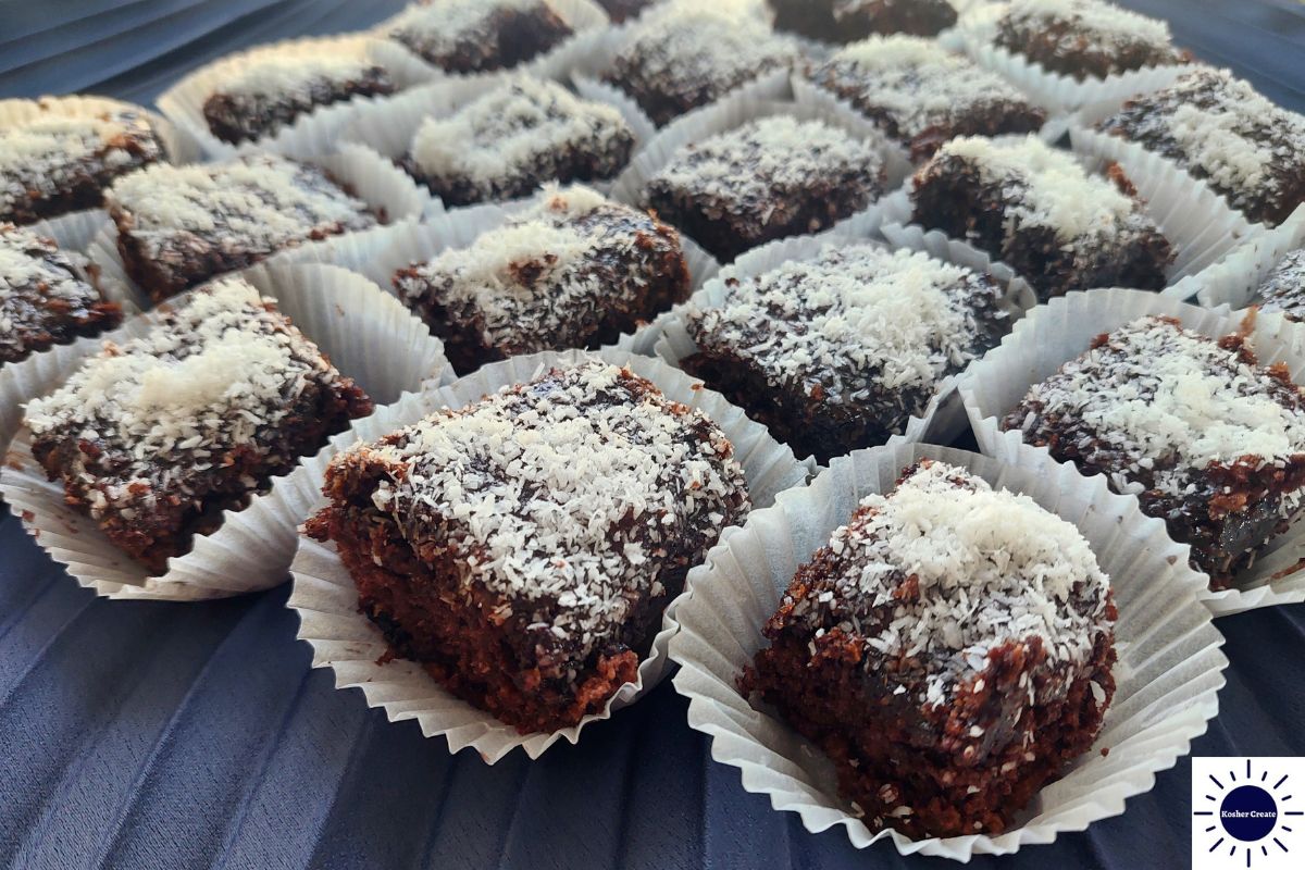 Glazed Wholegrain Coconut Brownies Recipe