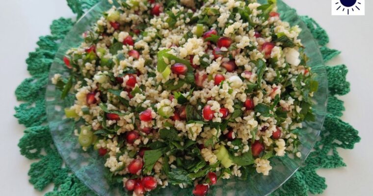 Mediterranean Pomegranate Bulgur Salad – Tabouli Recipe