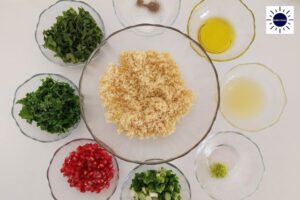 Mediterranean Pomegranate Bulgur Salad - Tabouli - Ingredients