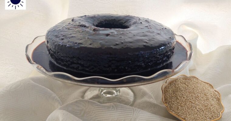 Glazed Wholegrain Sesame Cake Recipe