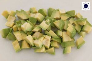 Mediterranean Lettuce Avocado Salad Recipe - Avocado Cut Into Cubes