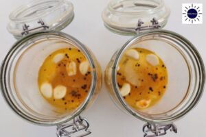 Mediterranean Pickled Carrots - Flavorings At Bottom Of Jar