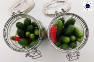 Mini Dill Pickles Recipe - Cucumbers In Jar