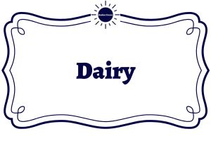 Dairy Within A Decorative Frame With The Kosher Create Sun Logo On The Frame Top.