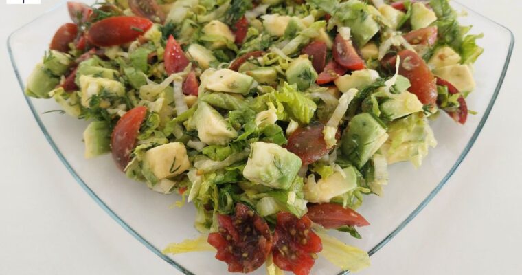 Mediterranean Lettuce Avocado Salad Recipe