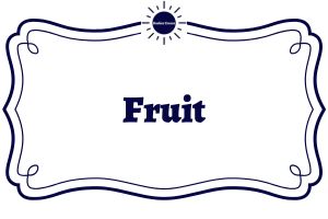 Fruit Within A Decorative Frame With The Kosher Create Sun Logo On The Frame Top.