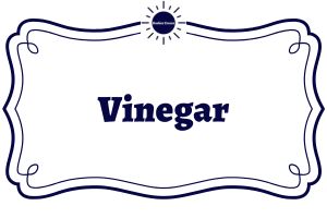 Vinegar Within A Decorative Frame With The Kosher Create Sun Logo On The Frame Top.