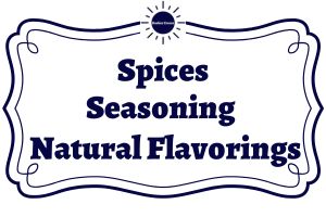 Spices Seasoning Natural Flavorings  Within A Decorative Frame With The Kosher Create Sun Logo On The Frame Top.