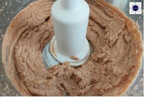 Almonds Blended To A Creamy Consistency In A Food Processor.