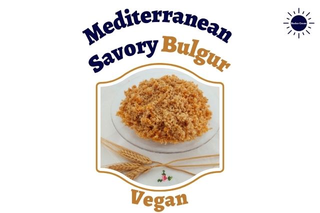 Vegan Mediterranean Savory Bulgur On A Dish.