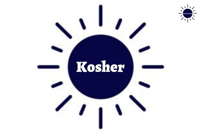 The Kosher Create Sun Logo With The Inscription Kosher In The Middle.