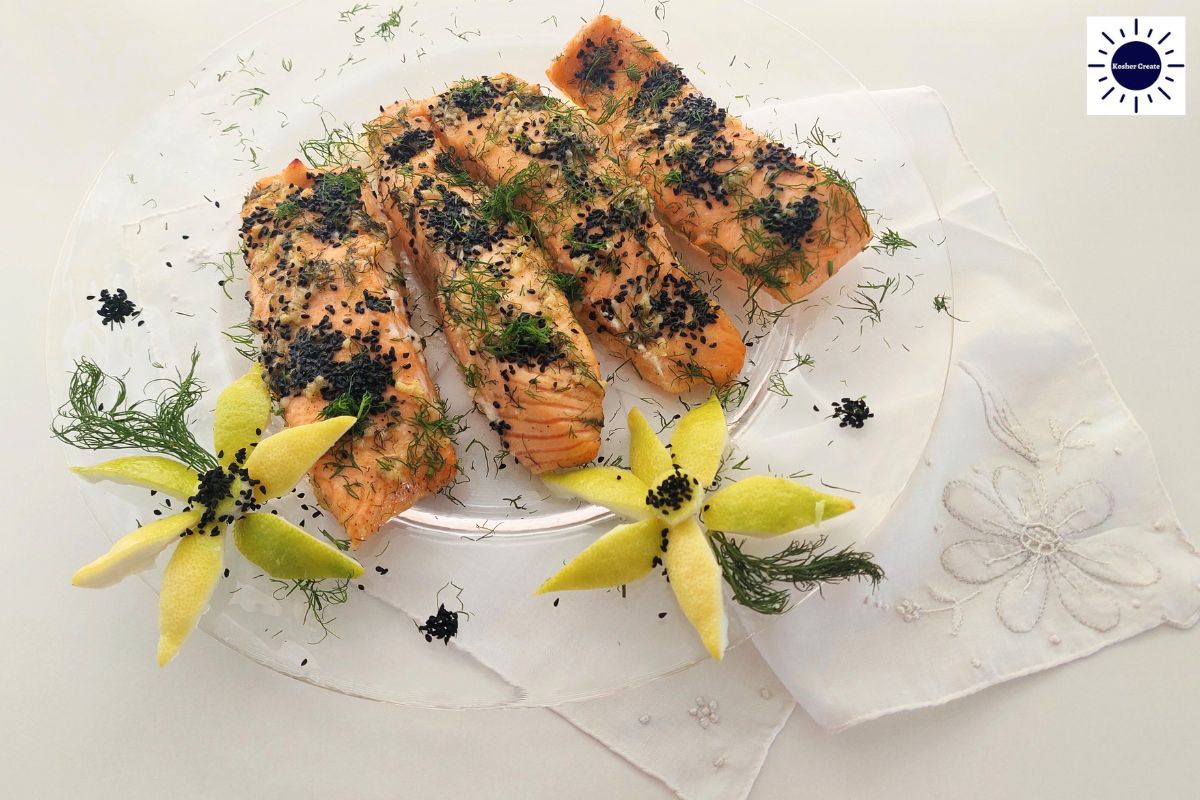 Mediterranean Baked Lemony Honey Salmon Recipe