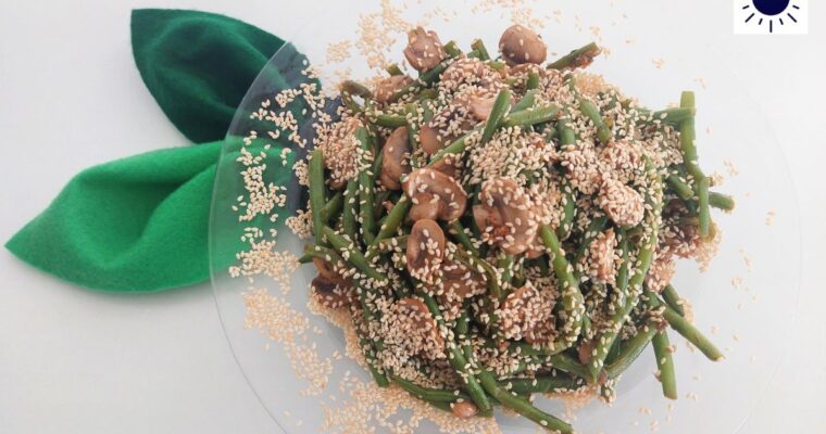 Mediterranean Savory Mushroom Green Beans Recipe