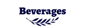 The Title Beverages With A Curled Leaf Branch Underneath. 
