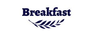 The Title Breakfast With A Curled Leaf Branch Underneath. 