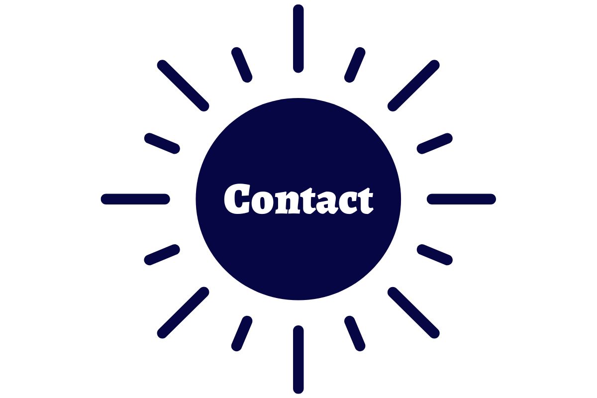 The Title Contact In The Kosher Create Sun Logo.