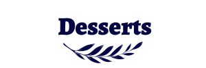 The Title Desserts With A Curled Leaf Branch Underneath. 